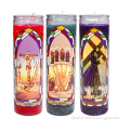 7 day light glass jar religious candle